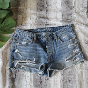 American Eagle distressed denim shorts